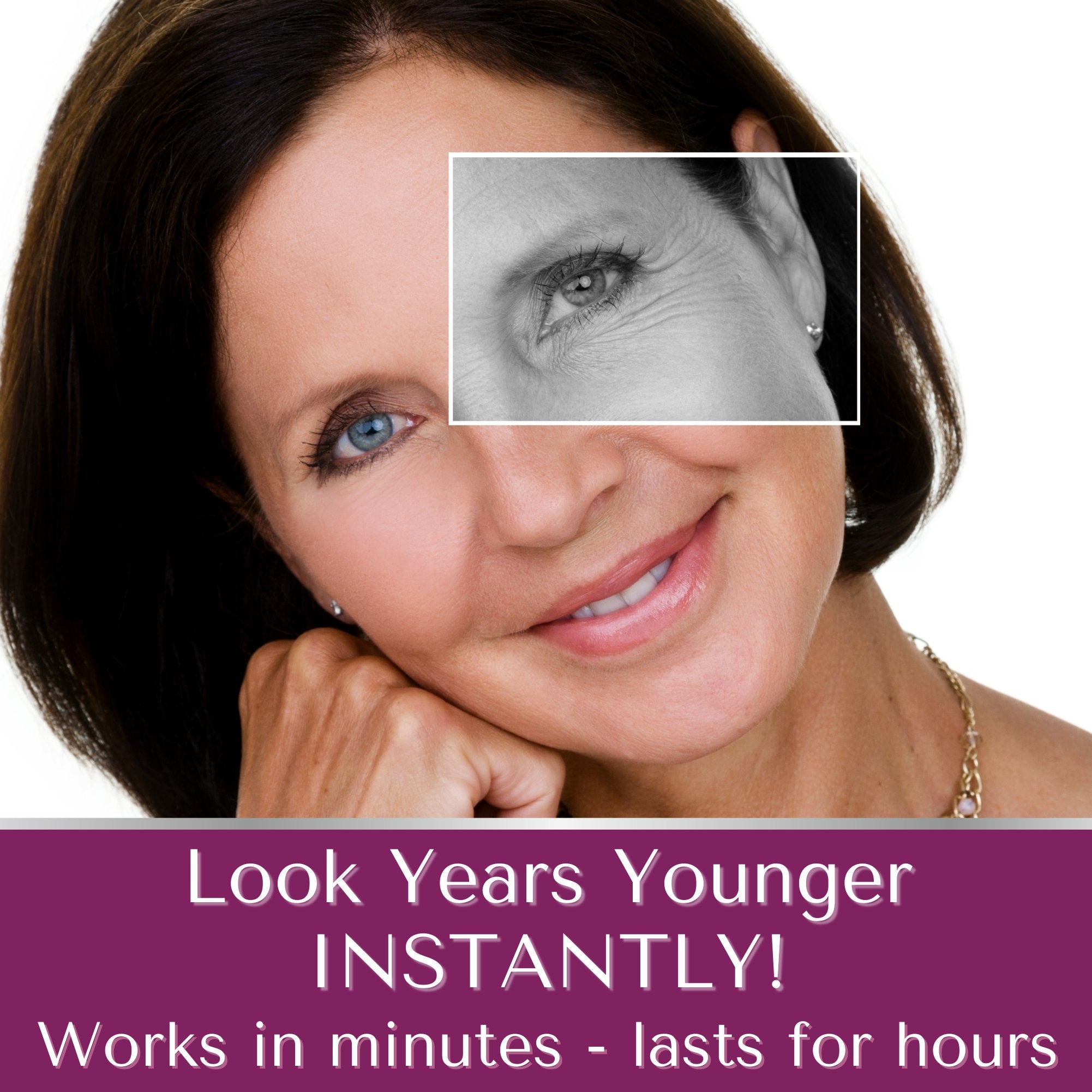 Look years younger, instantly. Dermaworks Immaculift instant eye lift serum works in minutes and lasts for hours.